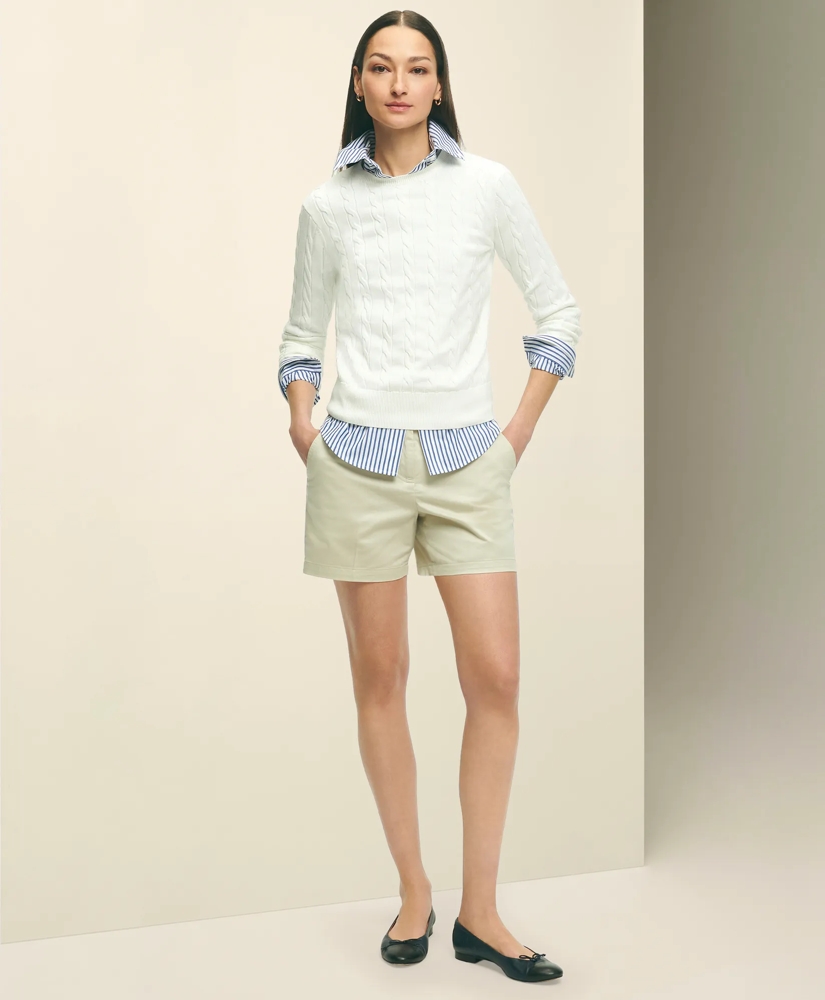 Stretch Cotton Twill Shorts, image 3