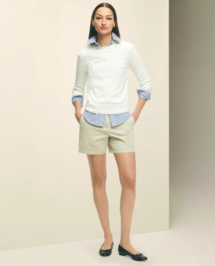 Stretch Cotton Twill Shorts, image 3