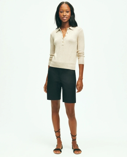 Stretch Cotton Twill Bermuda Shorts, image 4