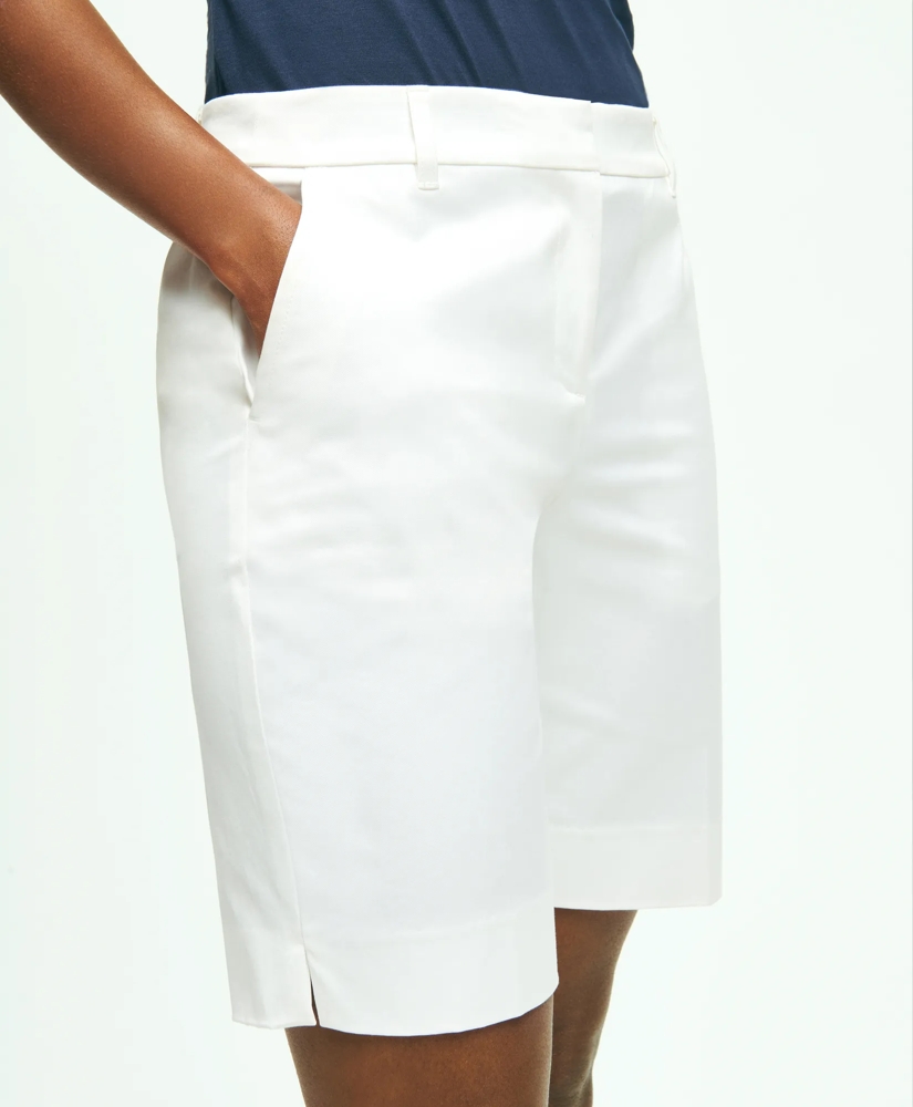 Stretch Cotton Twill Bermuda Shorts, image 3