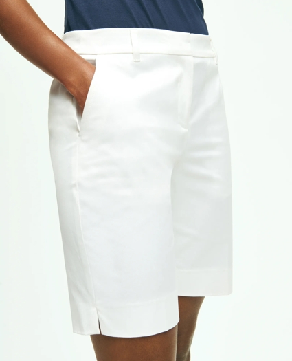 Stretch Cotton Twill Bermuda Shorts, image 3