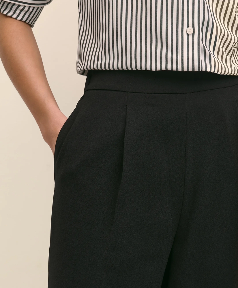 Easy Fit, Elastic Back Crepe Wide-Leg Pants, image 4
