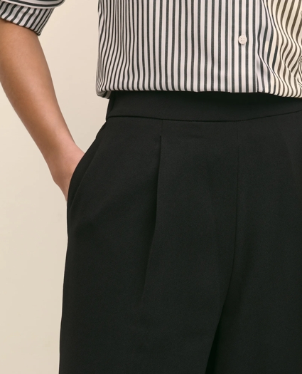 Easy Fit, Elastic Back Crepe Wide-Leg Pants, image 4
