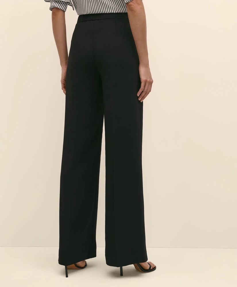 Easy Fit, Elastic Back Crepe Wide-Leg Pants, image 5