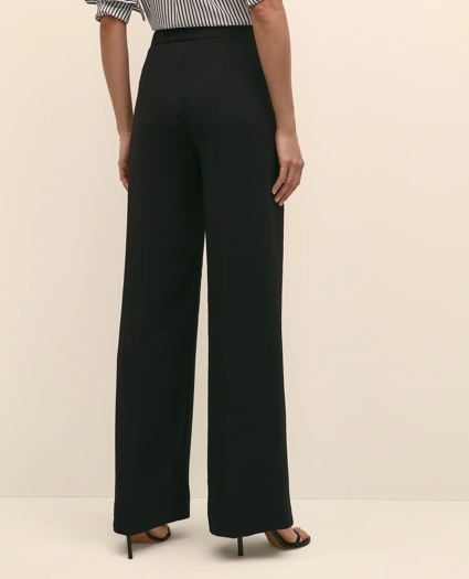 Easy Fit, Elastic Back Crepe Wide-Leg Pants, image 5