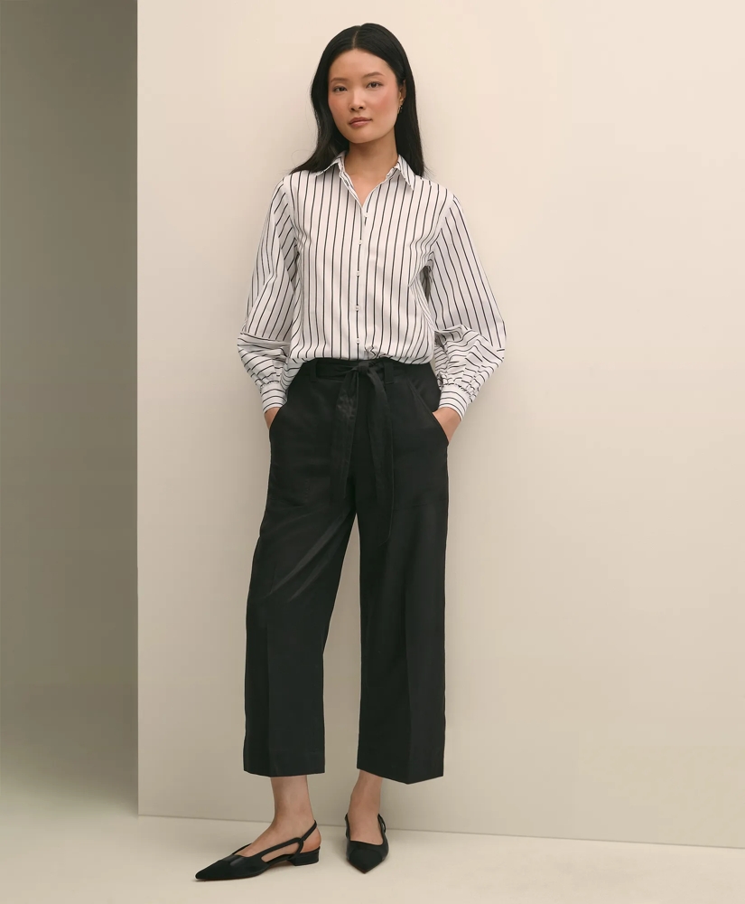 Belted Wide-Leg Utility Pants