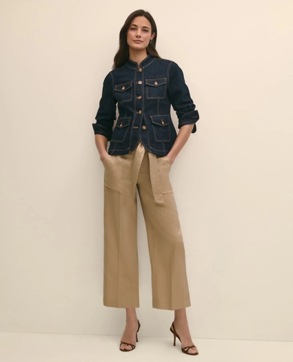 Belted Wide-Leg Utility Pants, image 1