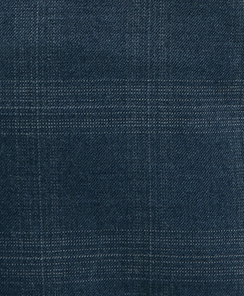 Wool-Silk Blend Plaid Straight Leg Pants, image 4