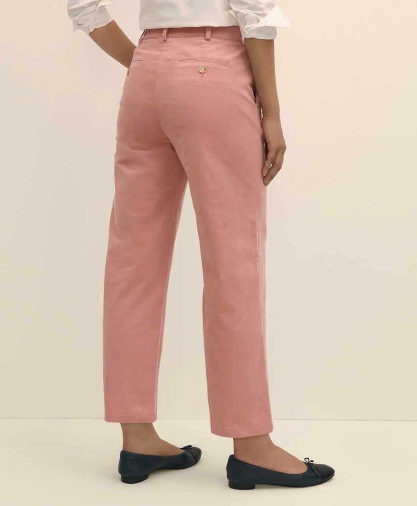 Cotton Corduroy Wide Leg Cropped Pants, image 4