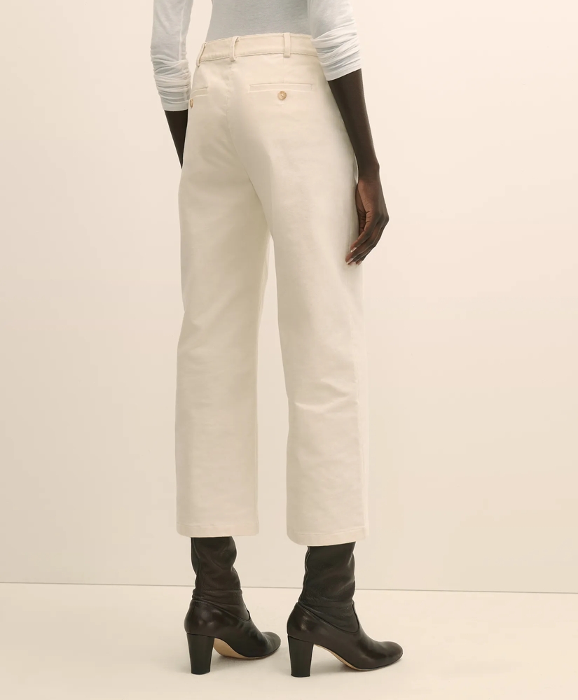 Cotton Corduroy Wide Leg Cropped Pants, image 4