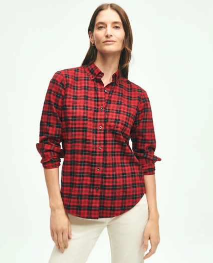 Classic Fit Cotton Flannel Shirt, image 1