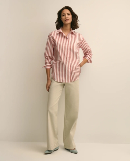 Oversized Cotton Pinstripe Shirt, image 2