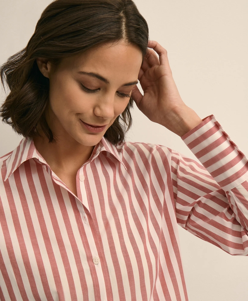Oversized Cotton Pinstripe Shirt, image 3
