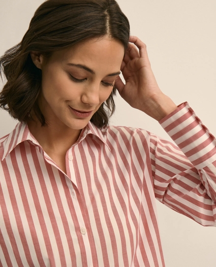 Oversized Cotton Pinstripe Shirt, image 3
