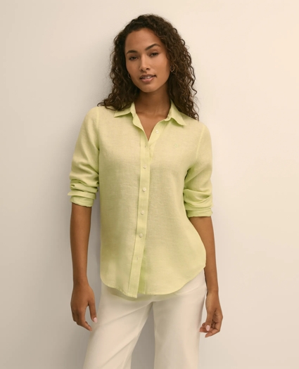 Classic Fit Linen Shirt, image 1