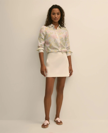 Classic Fit Linen Floral Shirt, image 2