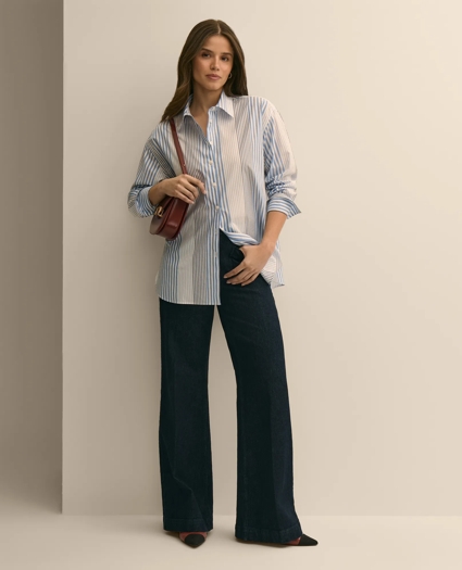 Oversized Cotton Pinstripe Shirt, image 2