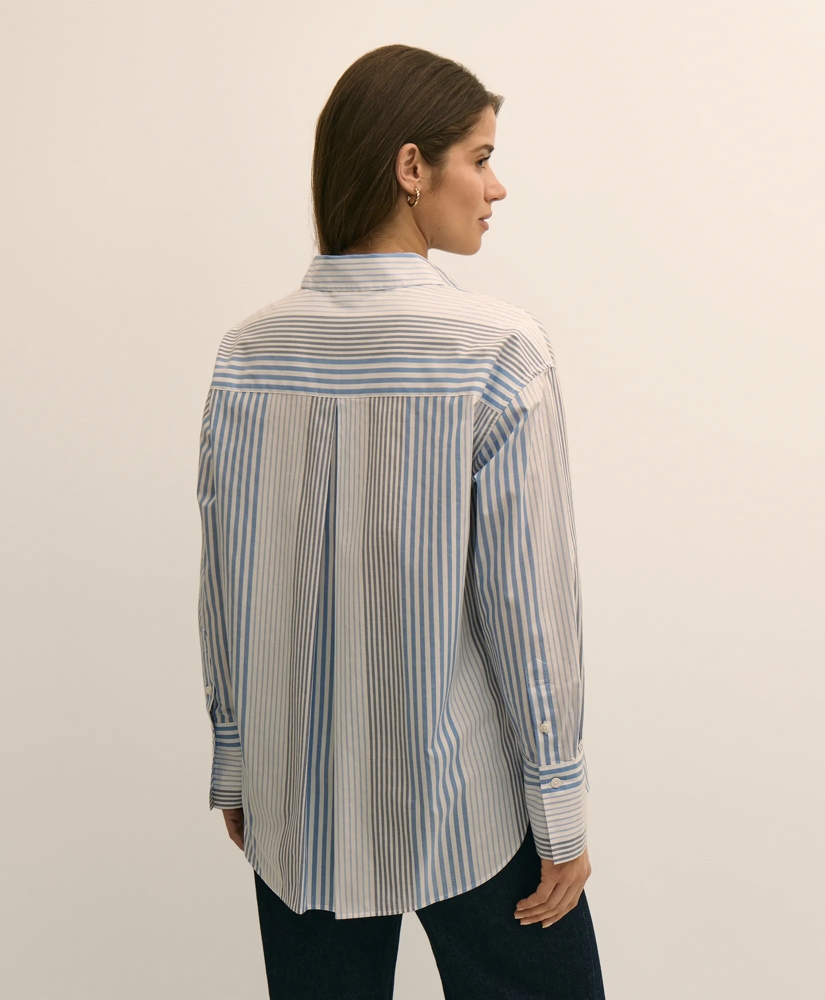 Oversized Cotton Pinstripe Shirt, image 3