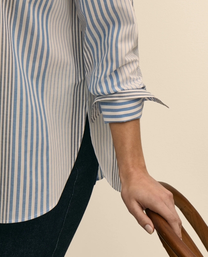 Oversized Cotton Pinstripe Shirt, image 4