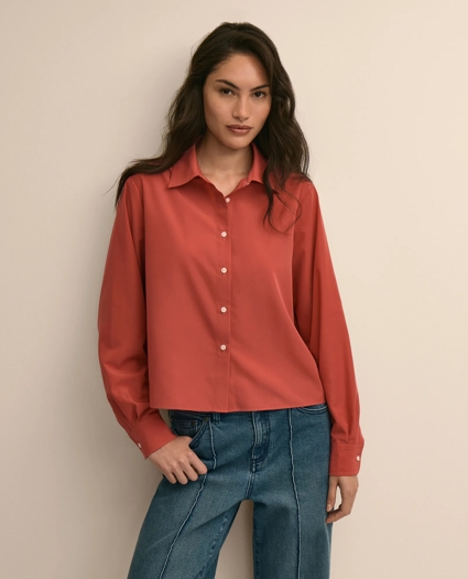 The Cropped Back-Pleat Shirt, image 1