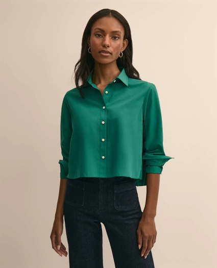 The Cropped Back-Pleat Shirt, image 1