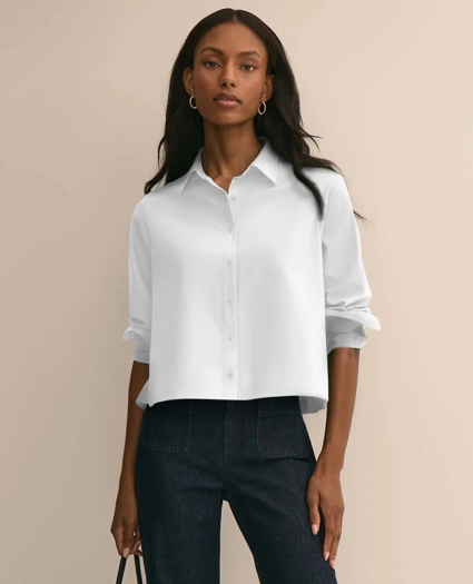The Cropped Back-Pleat Shirt, image 1