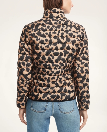 Reversible Water-Repellent Animal Print Puffer Jacket, image 2
