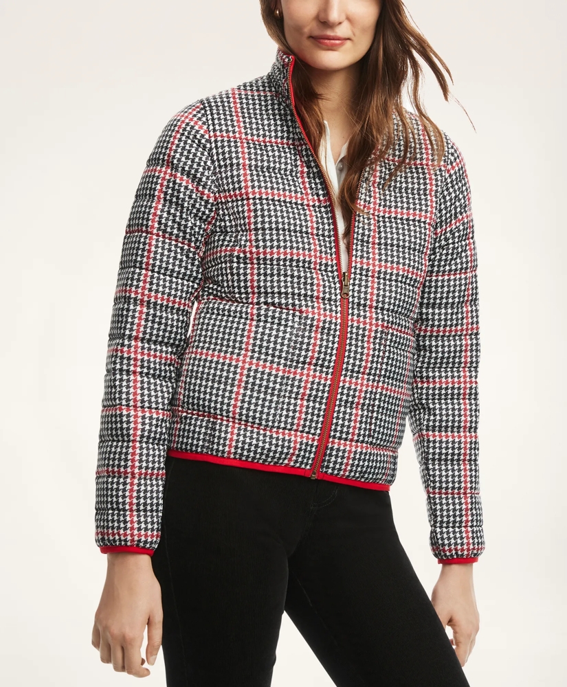 Reversible Water-Repellent Plaid Puffer Jacket, image 3