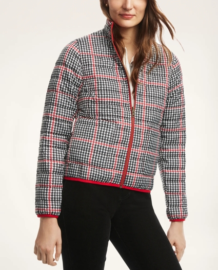 Reversible Water-Repellent Plaid Puffer Jacket, image 3