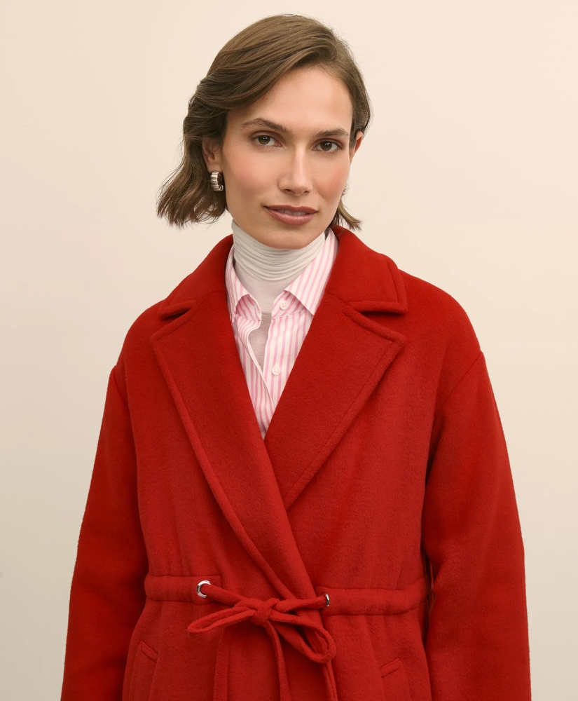 Wool Double-Faced Drawstring Waist Coat, image 3