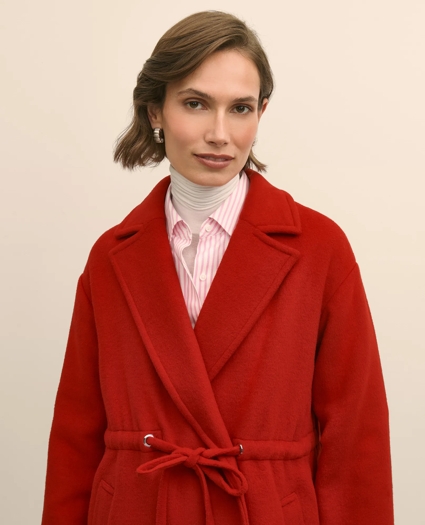 Wool Double-Faced Drawstring Waist Coat, image 3
