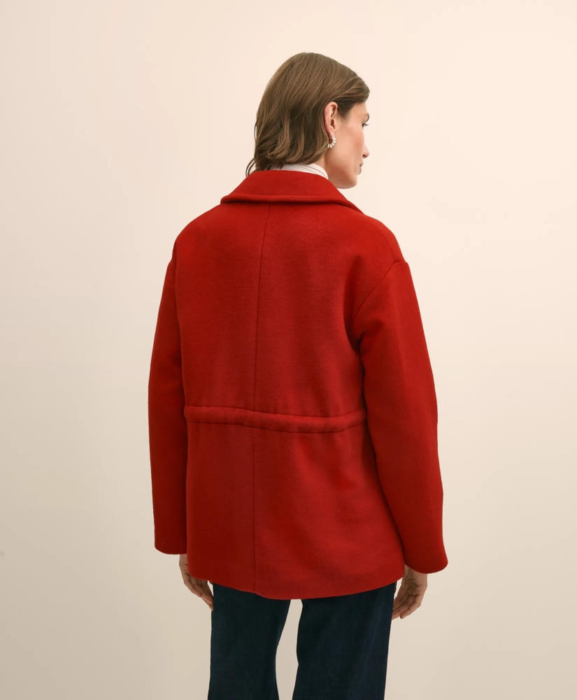 Wool Double-Faced Drawstring Waist Coat, image 4