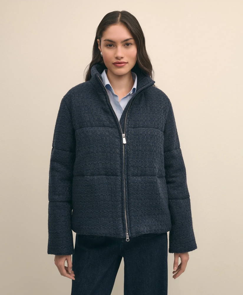 Tweed Short Puffer Jacket