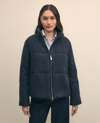 Tweed Short Puffer Jacket, image 1