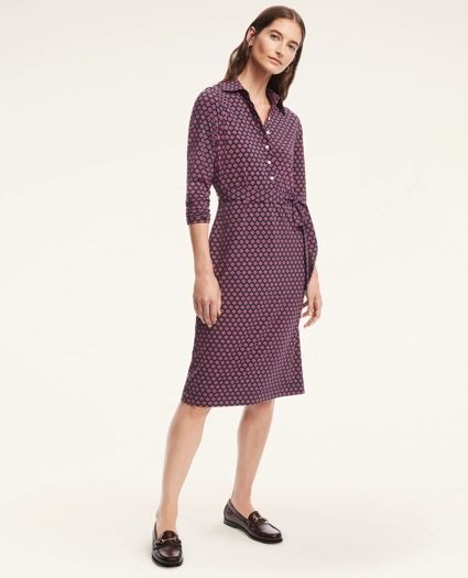 Foulard Print Knit Dress, image 1