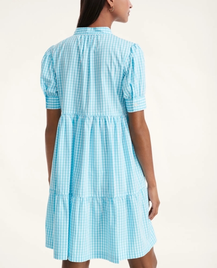 Cotton Tiered Gingham Dress, image 2