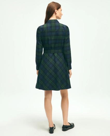 Brushed Cotton Flannel A-Line Shirt Dress, image 2