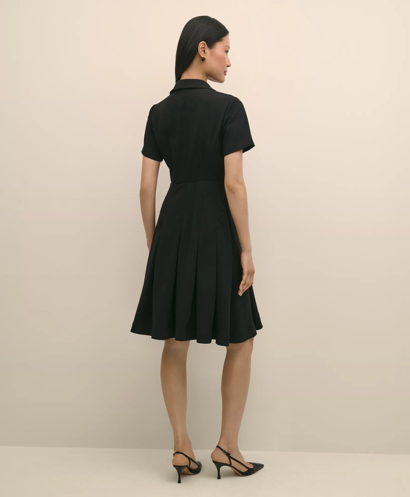 Crepe Pleated Shirt Dress, image 4