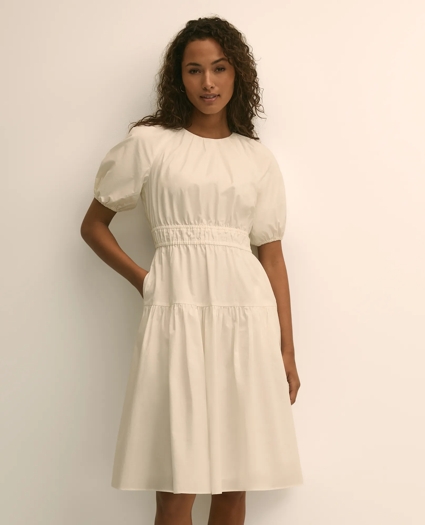 Cotton Voile Smocked-Waist Dress, image 2