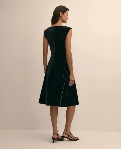 Velour Cowl-Neck Dress, image 4