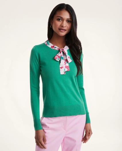 Cotton Bow Detail Sweater, image 1