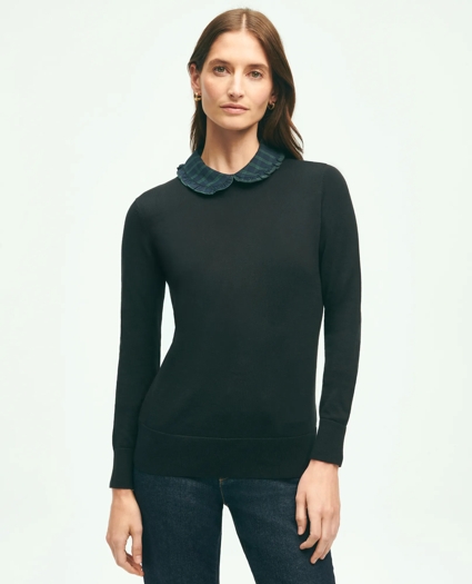 Cotton Removable Collar Sweater, image 1