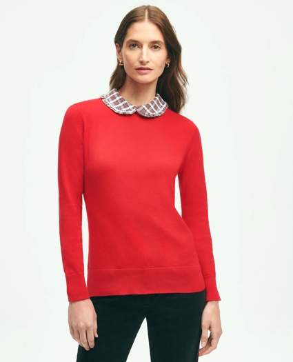 Cotton Removable Collar Sweater, image 1
