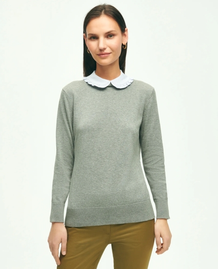 Cotton Removable Collar Sweater, image 1