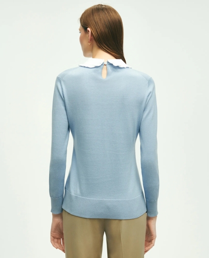 Cotton Removable Collar Sweater, image 2
