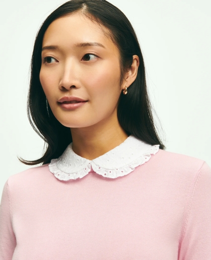 Cotton Sweater With Removable Ruffle Collar, image 2