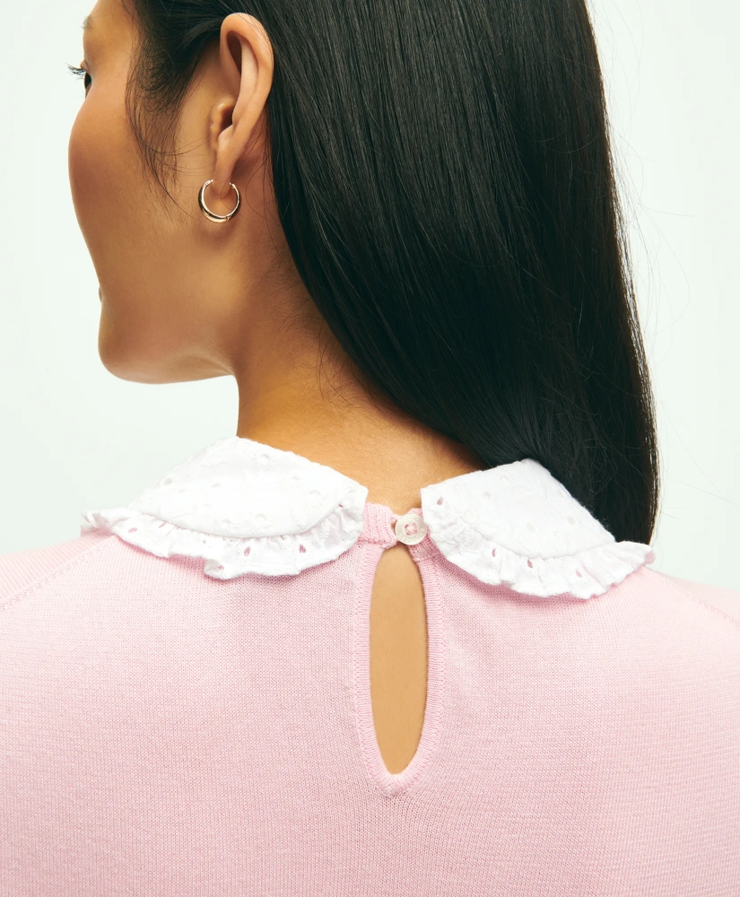 Cotton Sweater With Removable Ruffle Collar, image 5