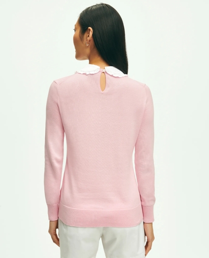 Cotton Sweater With Removable Ruffle Collar, image 6