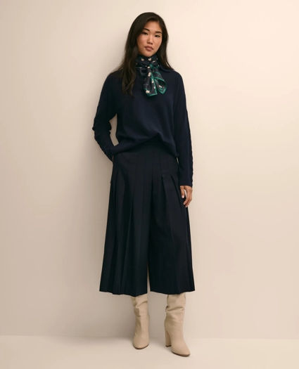 Wool Cashmere Cable Johnny Collar Sweater, image 2