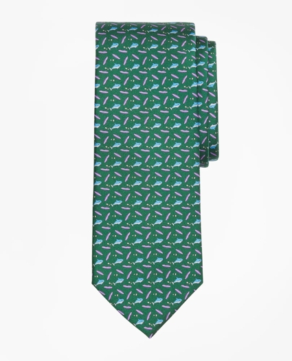 Shark and Surf Board Print Tie